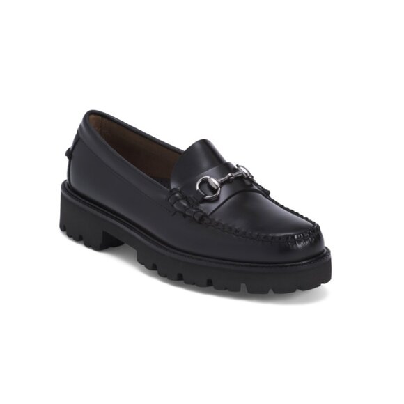 GH BASS Black Men's Leather Lincoln Superlug Loafers